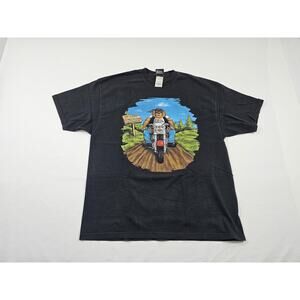 Punxsutawney Phil Groundhog Harley Davidson Black T-shirt Sz XL